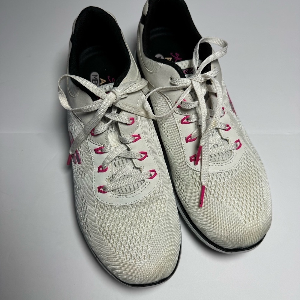 Skechers Air-Cooled Memory Foam Athletic Sneakers Women’s 9 Off White Pink - Picture 11 of 15